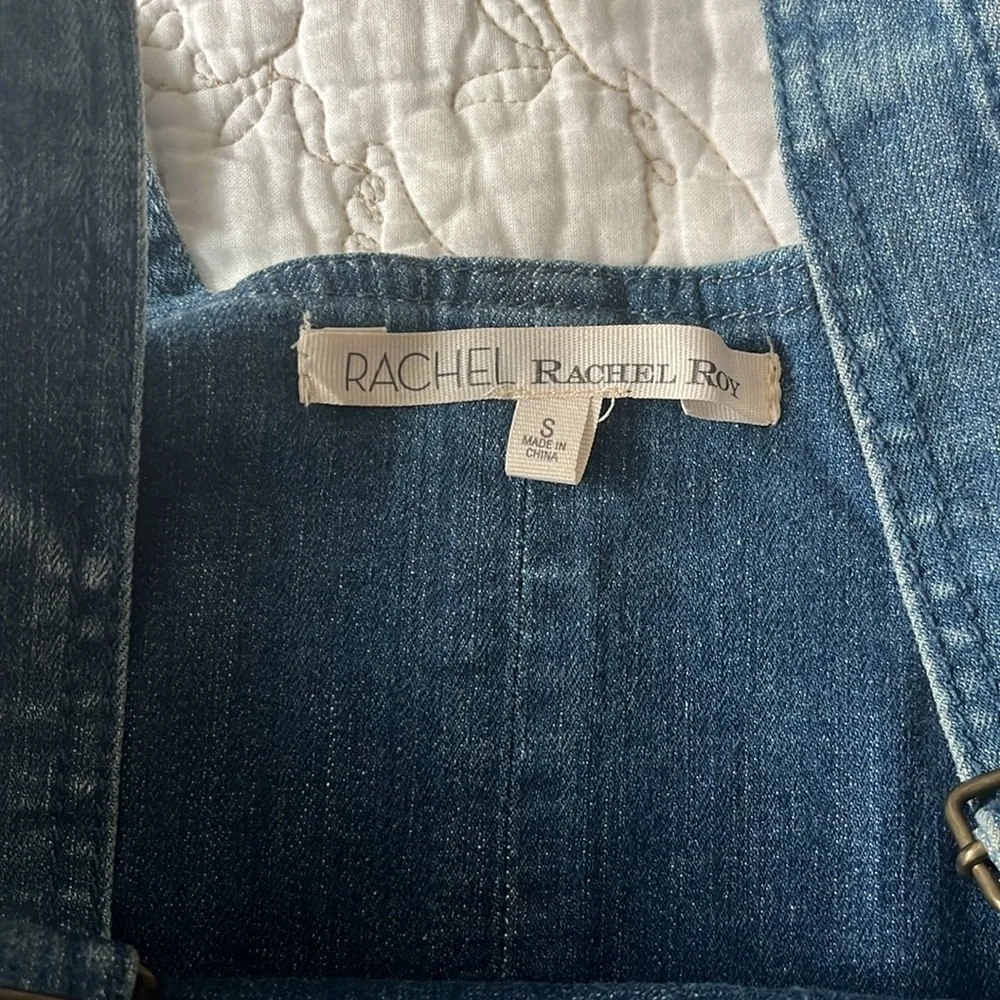 RACHEL Rachel Roy Blue Denim Wide-Leg Jumpsuit - Picture 13 of 15